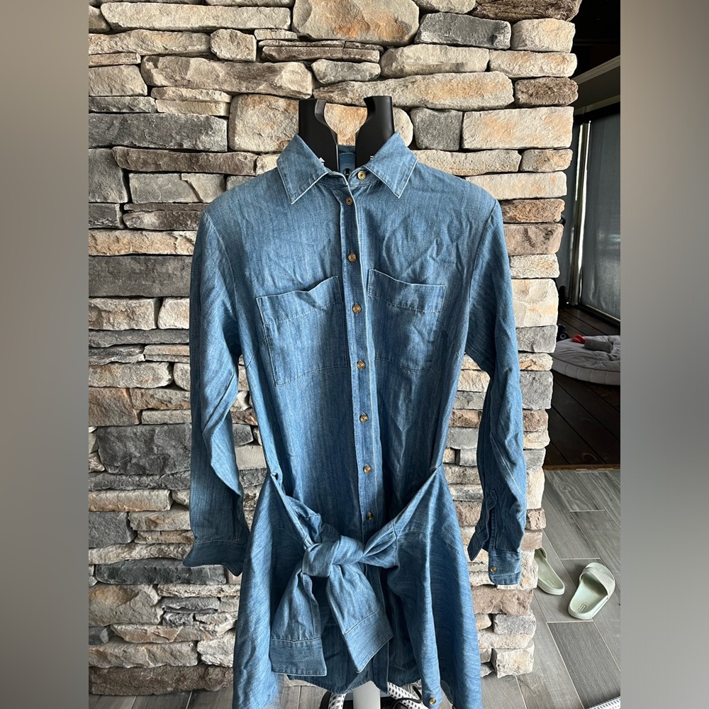 NWOT Michael Kors Denim Wrap Dress - Size S